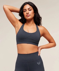 Ensemble de sport pour femme : Débardeur de yoga sans coutures à col halter avec soutien-gorge intégré et leggings taille haute, séchage rapide, extensible, anti-humidité - Product Image 4