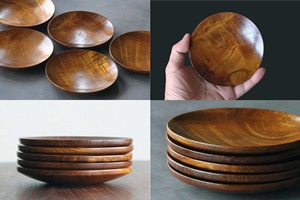 Assiette de service en bois, design classique, écologique, en bois d'acacia, assiettes à steak, plats et assiettes pour les occasions festives - Product Image 6