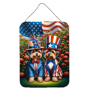 All American Yorkshire Terrier <b>Wall</b> Door Hanging <b>Prints</b> Multicolor 12x16 Aluminum Metal Sign for Kitchen <b>Bathroom</b> Plaque Home - Product Image 1