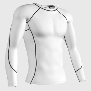 Customized Sport Athletic Workout Base T-shirt Men's Compression Quick Drying Running Gym Long Sleeves Shirt - Product Image 1