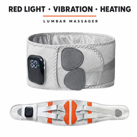 Ceinture de massage électrique chauffante à vibrations avec compresse chaude, soutien lombaire réglable pour la relaxation musculaire