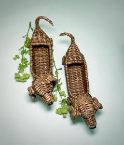Vietnam Handmade <b>Wicker</b> Dachshund <b>Basket</b> Handwoven Rattan <b>Storage</b> <b>Basket</b> for Keys Spices Home Decor Supplier - Product Image 5