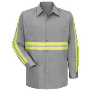 Camiseta de Seguridad de Alta Visibilidad Relevo Industries, Verde con Cinta Reflectante, Bolsillo, Ropa de Trabajo, Manga Corta para Hombre, Logotipo ANSI Clase 2 EN - Product Image 1