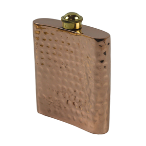 Petaca de Cobre Puro Hecha a Mano, Estilo Vintage, Portátil, para Whisky y Licores, con Grabado Personalizado, Proveedor de Regalos - Product Image 2