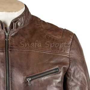 Pu Leather Good Quality Men Leather <b>Jacket</b> 2026 Light Weight Men Leather <b>Jacket</b> Custom Inside <b>Pockets</b> Design <b>Jackets</b> - Product Image 5