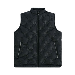 New Winter <b>Men</b> Black Puffer Vest Custom Logo High Quality <b>Warm</b> Sleeveless <b>Jacket</b> - Product Image 5