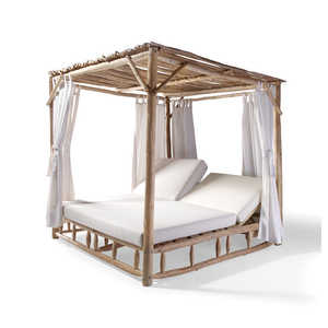 Lit de repos extérieur en teck de haute qualité, style baldaquin, pour villas, complexes hôteliers et projets hôteliers - Product Image 6