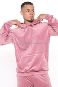 Conjunto de 2 piezas de alta calidad para hombre, recién llegados, venta al por mayor, Sudadera con capucha acampanada apilada, terciopelo, cremallera, logotipo impreso, informal de lujo - Product Image 4