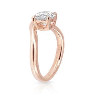 Anillo de Compromiso Solitario con Diamante Cultivado en Laboratorio de 1.30CT, Corte Brillante Redondo, Oro Rosa de 14K, 4 Puntas, Joyería Fina Personalizada al por Mayor - Product Image 4
