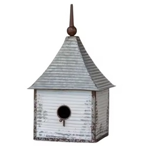 Nichoir de luxe en métal massif de style ferme, structure résistante aux intempéries, mobile et portable pour l'observation des oiseaux en extérieur - Product Image 2