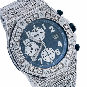 Reloj de Cuarzo de Acero Inoxidable para Hombre, con Incrustaciones de Diamantes Moissanite VVS, Estilo Hip Hop, Regalo de Moda, Esfera de Cristal de 20 mm - Product Image 2