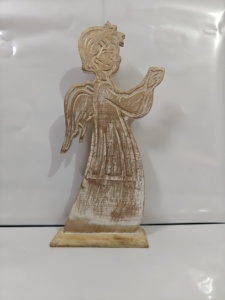 Ángeles de madera, estatuas de madera, figuras de madera - Product Image 4