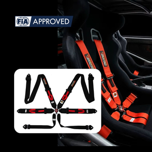 เข็มขัดนิรภัยสำหรับแข่งรถระดับมืออาชีพ 16 สี ได้รับการรับรองมาตรฐาน FIA 8853 ผลิตจากโพลีเอสเตอร์ พร้อมหัวเข็มขัดเหล็ก สำหรับมอเตอร์สปอร์ต จัดจำหน่ายแบบ OEM - Product Image 1