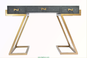 Escritorio DPC FS204 con Tres Cajones y Bandeja de Servicio de Mimbre/Ratán de Vietnam para Muebles de Sala de Estar - Product Image 2