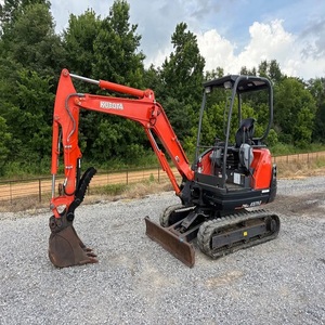 Mini-excavatrice sur chenilles Kubota KX163, orange, hydraulique, équipement de construction - Product Image 4