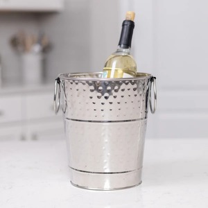 Bac de refroidissement de table robuste pour boissons, bouteilles de vin et de champagne, en argent poli, glacière individuelle pour bouteille de vin - Product Image 2