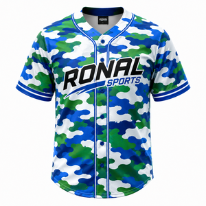Maillot de baseball personnalisé à boutons, uniformes de baseball d'équipe, broderie de haute qualité, maillot de softball imprimé pour hommes et jeunes - Product Image 1