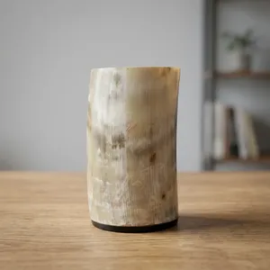 Vaso de Vidrio Hecho a Mano con Cuerno de Búfalo Natural, Rústico y Ecológico, para Navidad y Halloween, de REHMAN CRAFT - Product Image 6