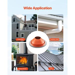 Guaina Flessibile in Silicone per Tubi di Copertura ad Alta Temperatura (101°F/437°F) per Feltro da Tetto con Diametro Esterno da 10 a 19 Pollici - Product Image 6
