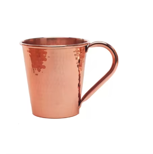 Tasses à mule en cuivre pur martelé les plus vendues avec poignée en cuivre pour bars et hôtels - Product Image 1