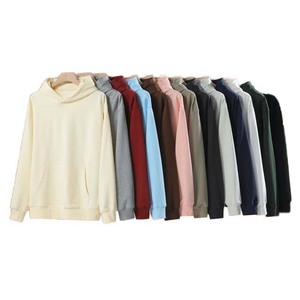 Sudadera con Capucha Unisex, Color Sólido, Tejida, Informal, Corte Regular, para Otoño, Disponible en Varios Colores, Nueva Llegada - Product Image 1
