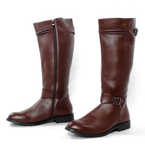Bota de Montar para Caballo, de Cuero Sintético de Color Sólido, Protección Completa para Montar a Caballo - Product Image 4