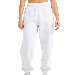 Women's White Fleece Printed <b>Harem</b> Pants Mid Waist Elastic Drawstring Loose Fit Wide Leg Full Length Casual Sweatpants Winter - Product Image 1