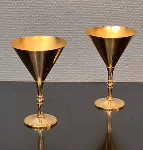 แก้วไวน์วินเทจลายนูน แก้ววิสกี้ตกแต่ง แก้วโลหะคลาสสิกสำหรับบาร์ที่บ้าน งานปาร์ตี้ ตกแต่งโต๊ะ - Product Image 2