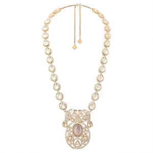 Exquisite Kundan Stone Polki Necklace <b>Set</b>-Fashion Jewelry - Product Image 2