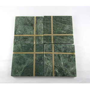 Premium <b>Marble</b> <b>Coasters</b> for Coffee Wine <b>Coaster</b> Stylish Polished Green Round-Shaped Model <b>Marble</b> <b>Coasters</b> - Product Image 4