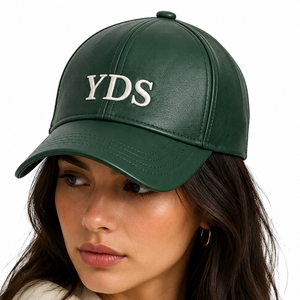 Unisex Leather <b>Baseball</b> <b>Cap</b> Premium Leather Adjustable 6-Panel Casual Lightweight Comfortable Daily Wear Leather <b>Baseball</b> <b>Cap</b> - Product Image 3