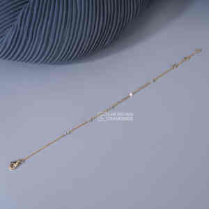 Pulsera de Cadena de Plata S925 de Lujo con Moissanita Redonda de Corte Brillante para Mujer, Calidad VS EF, Cinco Piedras, Regalo de Aniversario/Boda - Product Image 6