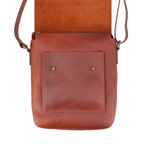 Bolso Bandolera de Cuero Marrón para Mujer, Estilo Vintage, con Solapa, de Alta Calidad, Venta al Por Mayor - Product Image 2