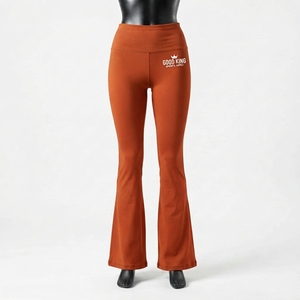 Wide Leg <b>Flare</b> Yoga <b>Leggings</b> Spandex/Polyester Quick Dry Eco-Friendly High Elastic Waist Soft Gym <b>Flare</b> Pants - Product Image 1