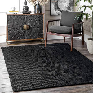 Usine directe en gros tissé à la main Jute carré et Rectangle coureur tapis intérieur extérieur tapis lavable décoration de la maison - Product Image 6
