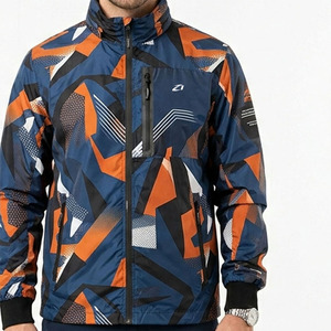 2026 Trendy Outdoor Custom Men Abstract Print Windbreaker Men's <b>Jackets</b> <b>Lightweight</b> Outdoor Zip Up Performance Outerwear OEM ODM - Product Image 5