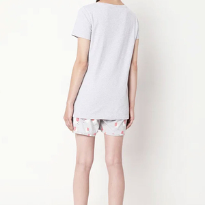 ชุดเซ็ตสองชิ้นสำหรับผู้หญิง เสื้อยืดและกางเกงขาสั้นทรงหลวมสำหรับฤดูร้อน ชุดลำลองสำหรับผู้หญิง ชุดเสื้อยืดและกางเกงขาสั้นสำหรับใส่กลางแจ้ง - Product Image 3