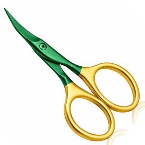 Custom Logo Fine Curved Nail Shears Pointed Cutting Edge Stainless Steel Controlled Grip Lightweight Durable Premium <b>Beauty</b> <b>Tool</b> - Product Image 1