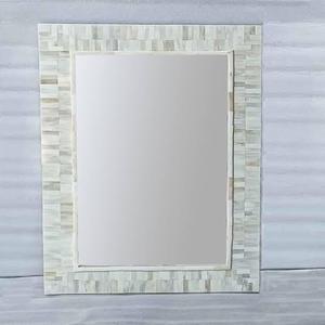 Espejo de pared moderno con marco de madera y incrustaciones de hueso para sala de estar, colección hecha a mano, no apto para todas las estaciones - Product Image 6