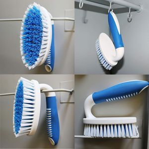 Set di 2 Spazzole per Pulizia Domestica con Setole Rigide per Tappeti, Doccia, Vasca, Cucina, Piscina - Product Image 6