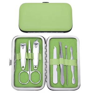 7 In 1 Stainless Steel <b>Nail</b> <b>Kit</b> Portable Manicure Set With Case For Adults Classic Style - Product Image 1