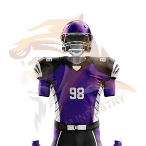 ชุดยูนิฟอร์มอเมริกันฟุตบอลคุณภาพสูงสำหรับเยาวชน พร้อมปักชื่อ โลโก้ และสีตามสั่ง - Product Image 4