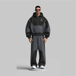 Chándal Oversize de Algodón con Paneles de Felpa para Hombre - Product Image 6