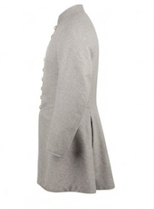 Manteau long pour homme en mélange de laine gris, style rétro, boutonné sur le devant, vêtement d'extérieur historique - Product Image 6