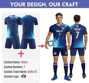 Kids Soccer Jersey Set #7 Youth Soccer Uniform Shirt & Shorts for <b>Boys</b> & Girls Breathable Training Outfit - Product Image 2