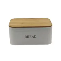 प्राकृतिक बांस ढक्कन के साथ रोटी बॉक्स रोटी भंडारण बॉक्स