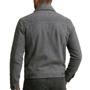 Winter Ready <b>Suede</b> Leather <b>Jacket</b> Stylish Outerwear Wear <b>Suede</b> Leather <b>Jacket</b> Durable Material With Warm Feel - Product Image 4