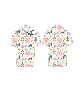 <b>Mens</b> Pastel Floral Print <b>Polo</b> <b>Shirt</b> Short <b>Sleeve</b> Casual Summer Golf <b>Polo</b> Lightweight Collared Fashion <b>Shirt</b> - Product Image 1
