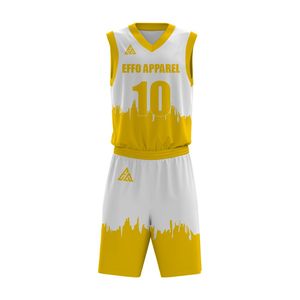 En stock, ensembles d'uniformes de basket-ball d'équipe, respirants, grande taille, légers, matériau durable, personnalisables, unisexes, adultes - Product Image 2