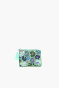 Elegant Flower Embroidery <b>Beaded</b> Coin Bag for Parties & Gifting <b>Beaded</b> Coin Clutch Mini Purse With Zip Closure Fashionable Bag - Product Image 2